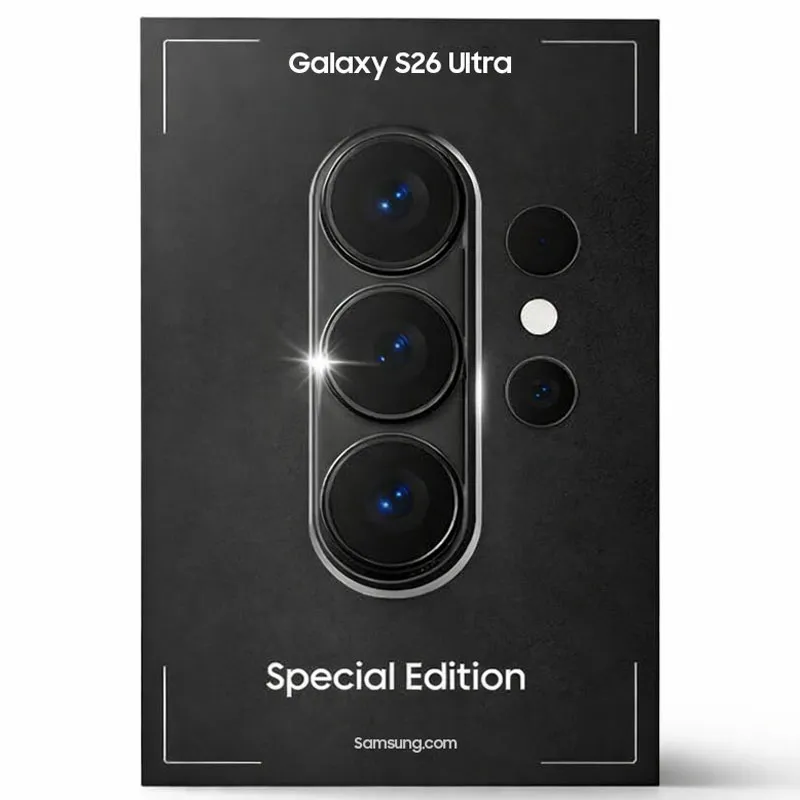 S26 Ultra Box Edición Especial: Galaxy S26 Ultra con S Pen, funda transparente, audífonos inalámbricos, cargador rápido y set PhotoCard